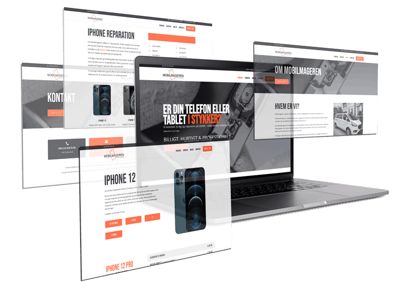 logisk struktur på hjemmesiden mobilmageren.dk